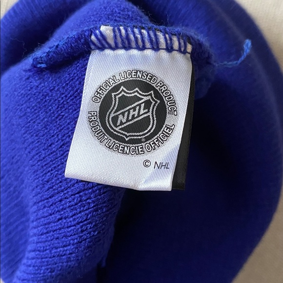 NHL NY Islanders New York Islanders Hockey Beanie Winter Sports Hat Blue Orange - Picture 5 of 7